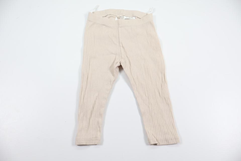 Ribbede bukser fra H&M - Størrelse 74 - Beige