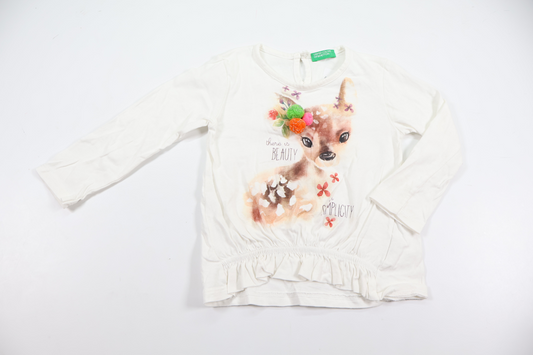 Trøje fra United Colors of Benetton - Størrelse 80 - Hvid