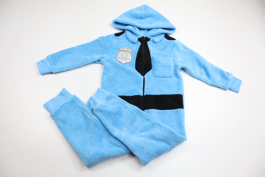 Fleeceoverall "Polis" från H&M - Storlek 98/104 - Blå
