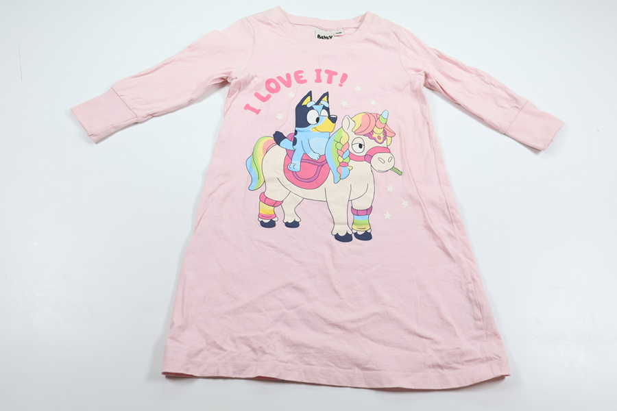 Natkjole fra Bluey - Størrelse 86/92 - Rosa