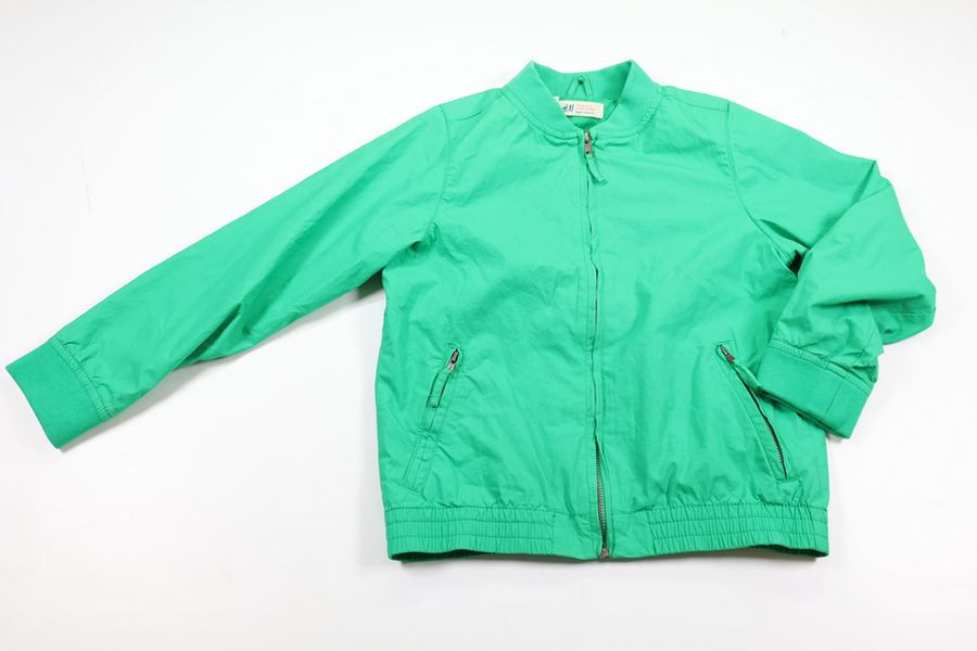 Vindjakke fra H&M - Størrelse 128 - Grøn