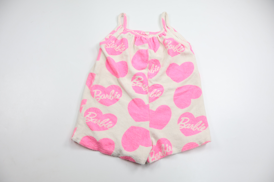 Jumpsuit Barbie i mjuk frotté från Zara - Storlek 98 - Vit