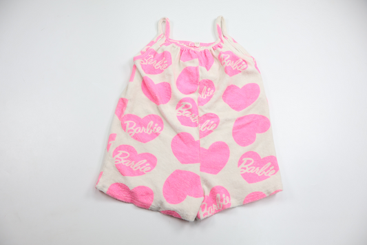 Jumpsuit Barbie i mjuk frotté från Zara - Storlek 98 - Vit