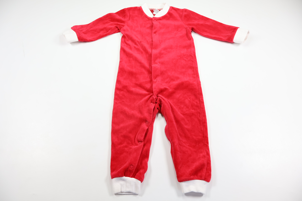 Nisse Pyjamas i fleece fra Lindex - Størrelse 86 - Rød