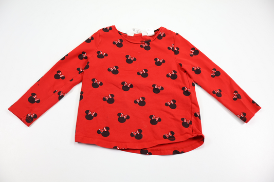 Trøje med Minnie fra H&M - Størrelse 92 - Rød