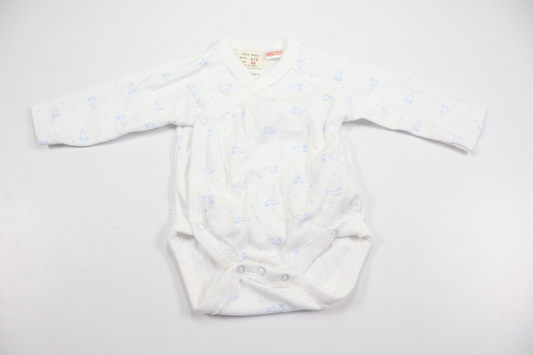 Slå-om-body med kaniner fra Zara - Størrelse 56/62 - Hvid