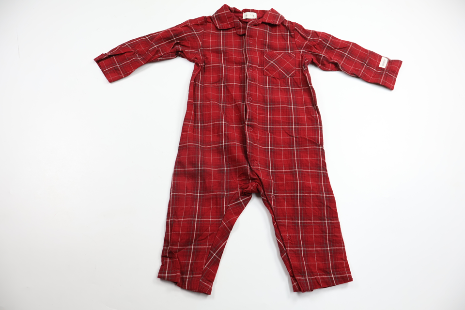 Rutig pyjamas från Newbie - Storlek 80 - Röd