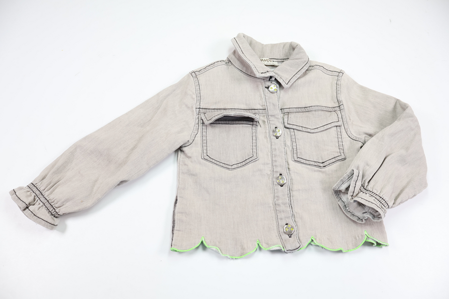 Cowboyjakke fra Panco - Størrelse 92 - Grå