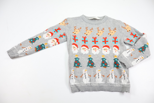 Strikket sweater fra H&M - Størrelse 110/116 - Grå