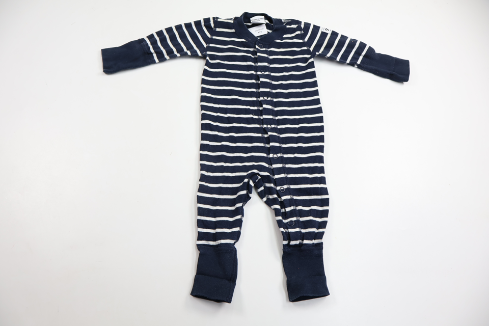 Randig jumpsuit från Polarn o. Pyret - Storlek 56 - Marinblå