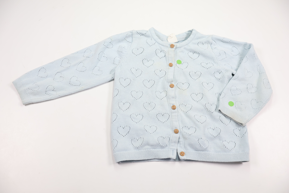Strikket cardigan fra H&M - Størrelse 92 - Blå