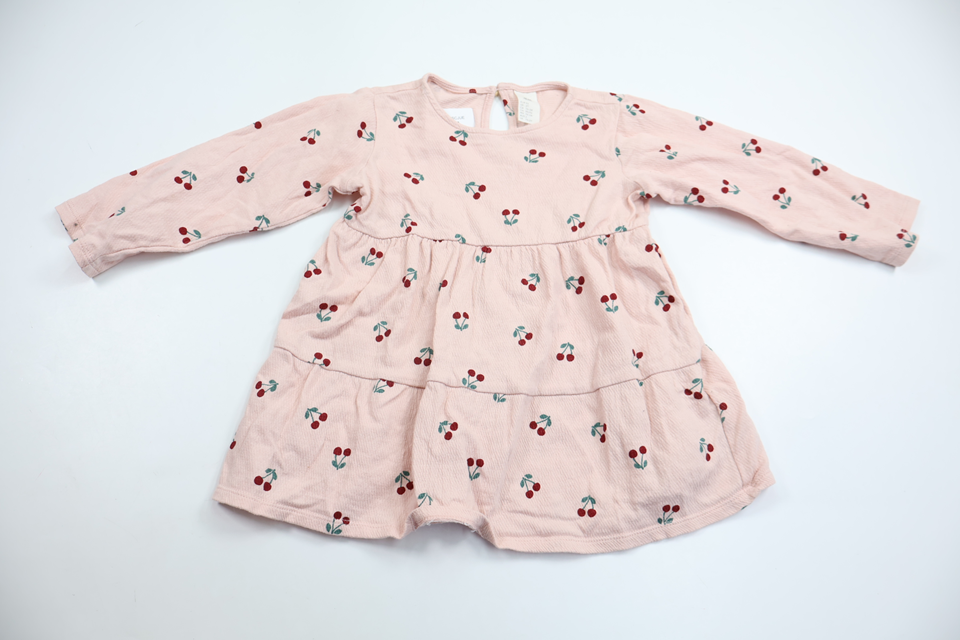 Klänning med körsbär från H&M - Storlek 92 - Rosa