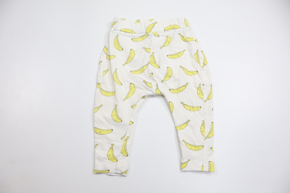 Byxor med bananer från Lindex - Storlek 68 - Vit