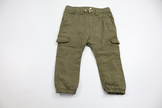 Fodrade cargobyxor från H&M - Storlek 86 - Grön
