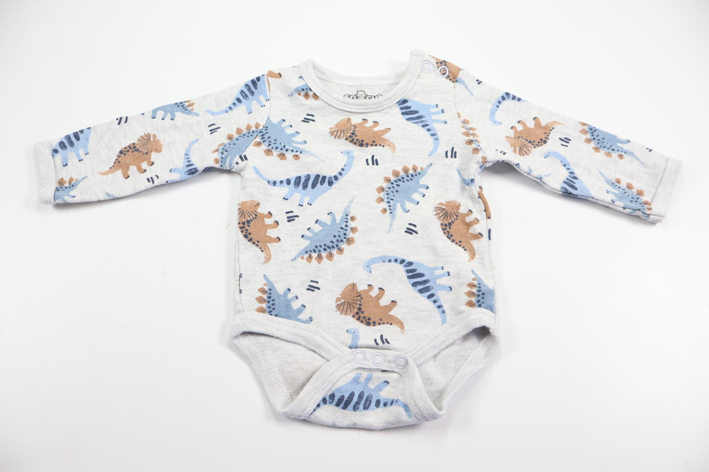 Body med dinosaurier fra So Cute - Størrelse 62 - Grå