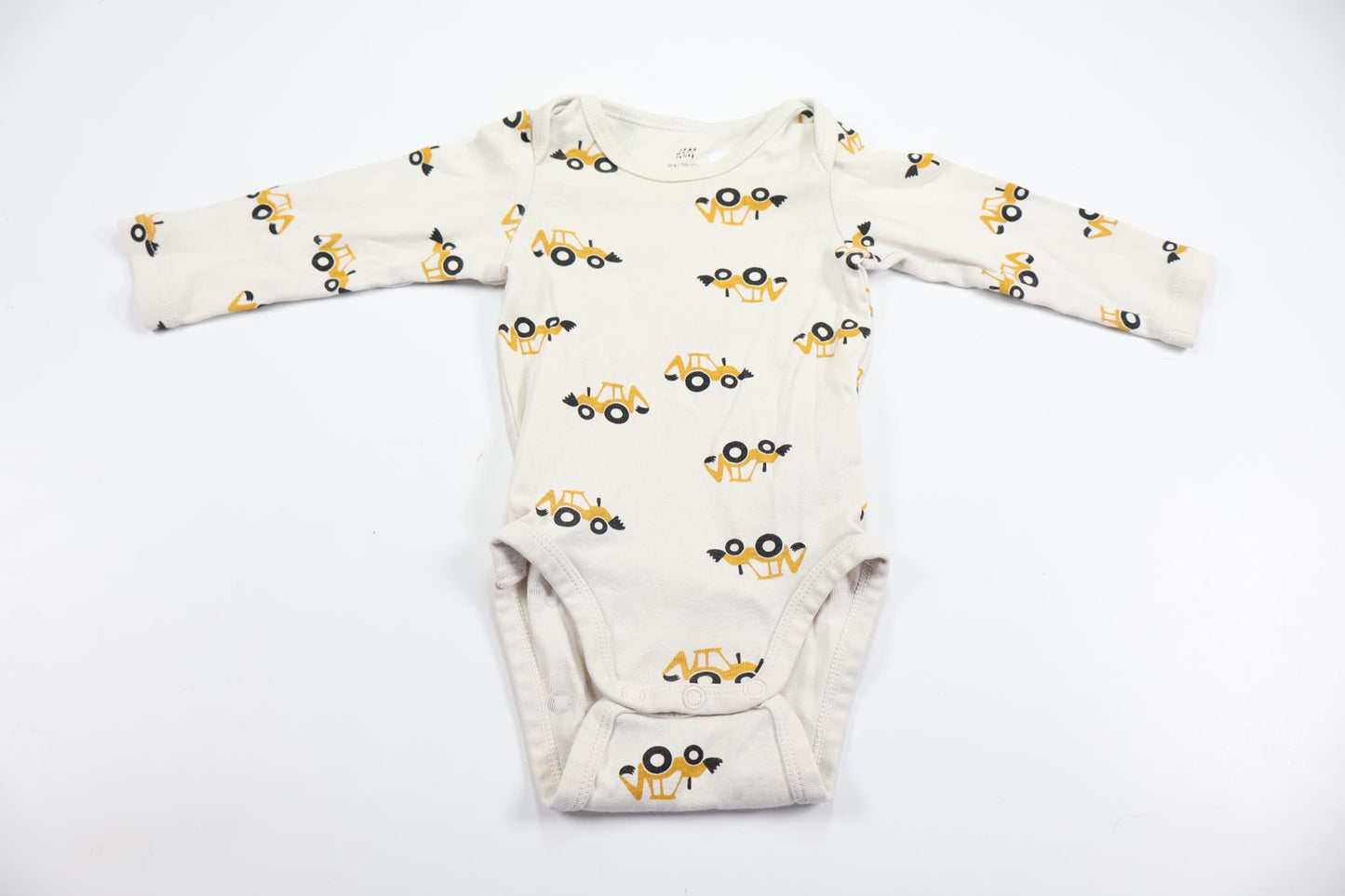Body med traktorer fra H&M - Størrelse 56/62 - Hvid