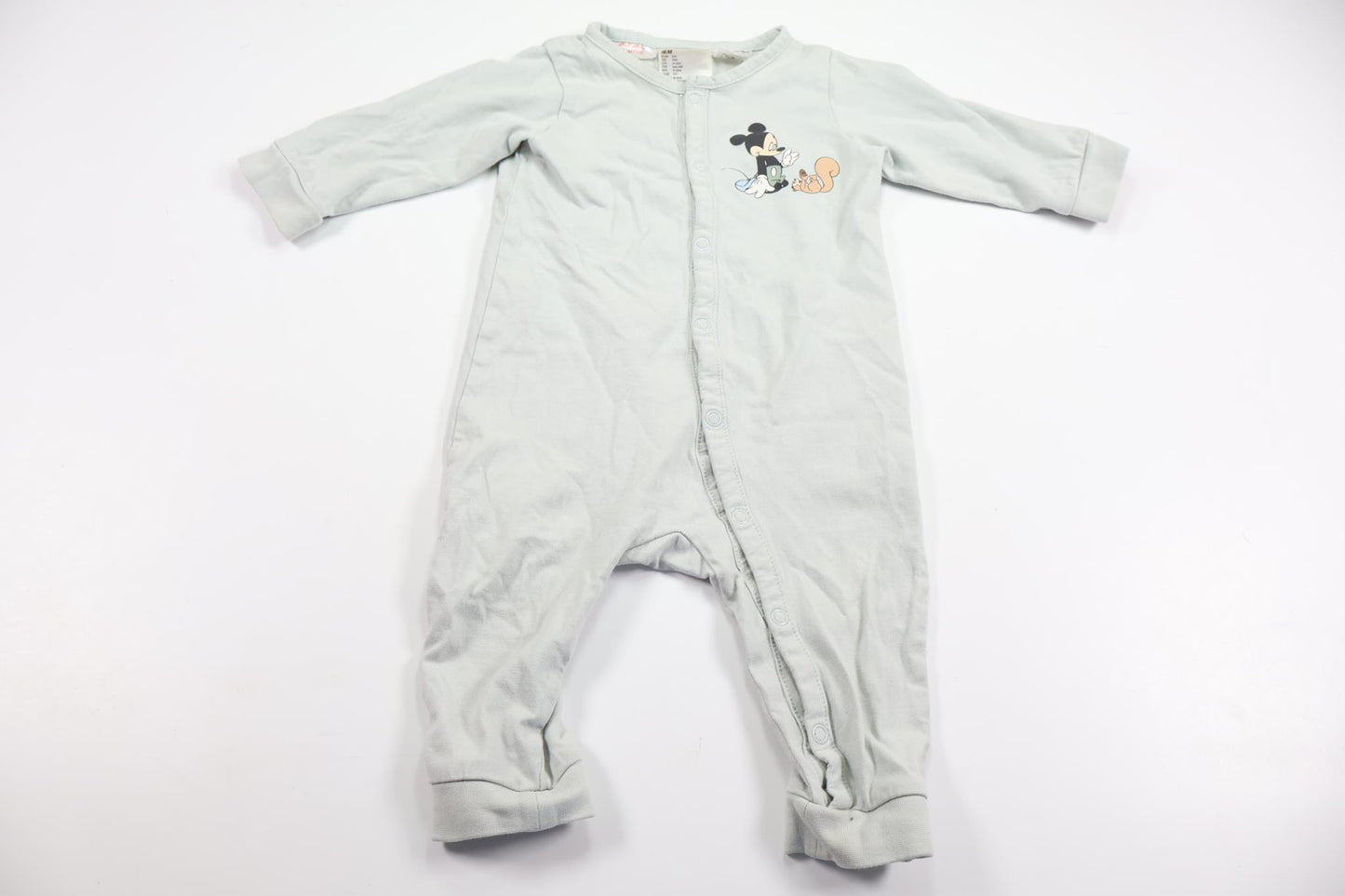 Pyjamas med Mickey Mouse fra H&M - Størrelse 68 - Blå
