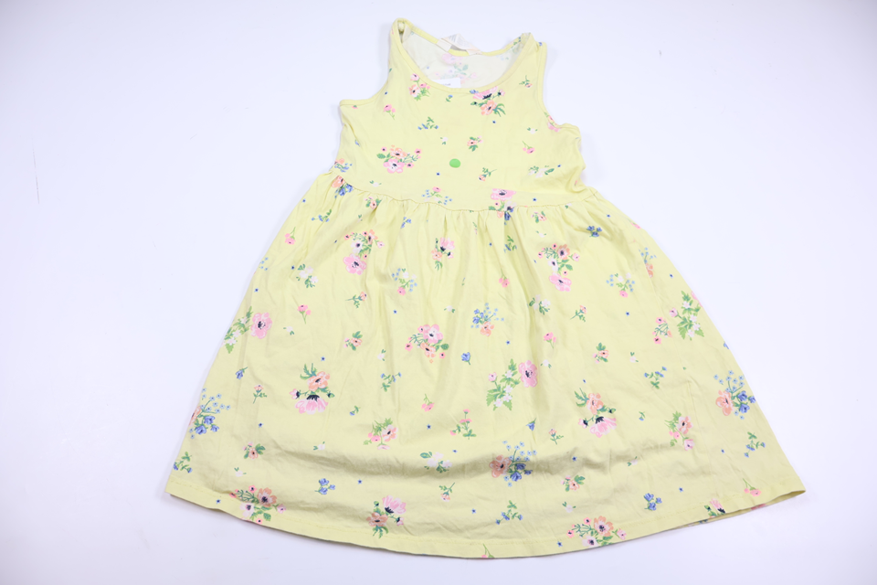 Blomstret kjole fra H&M - Størrelse 122/128 - Gul