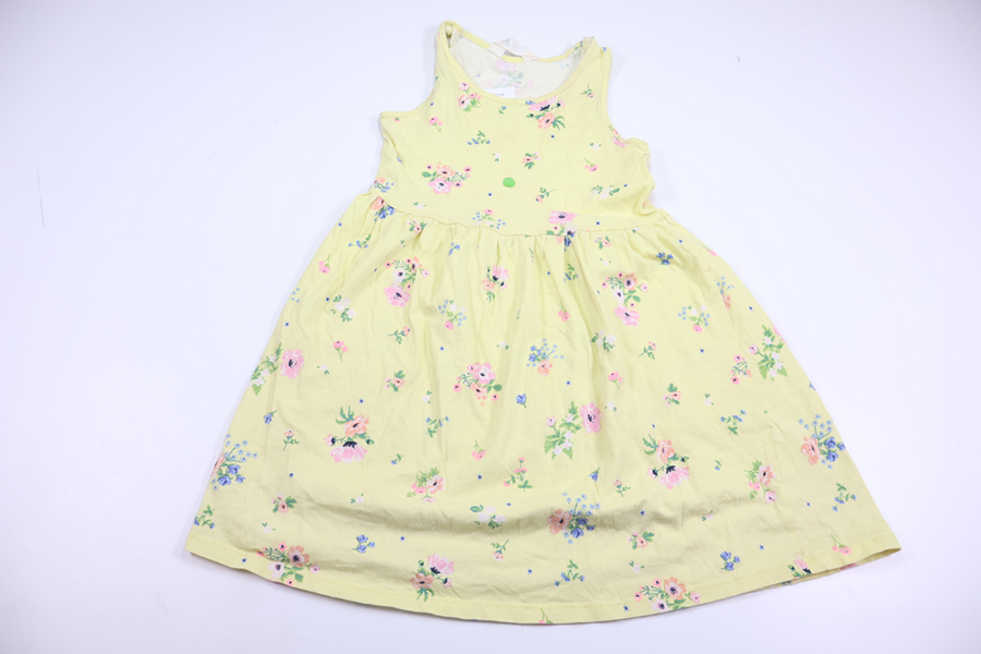Blomstret kjole fra H&M - Størrelse 122/128 - Gul