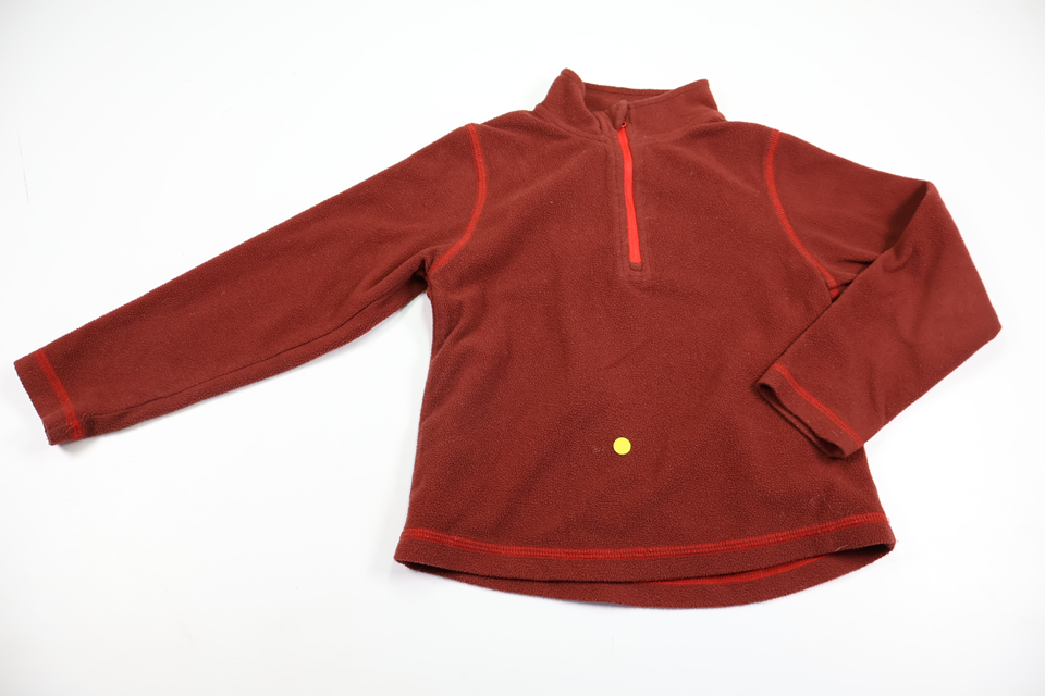 Fleece sweater fra Line One - Størrelse 110/116 - Vinrød