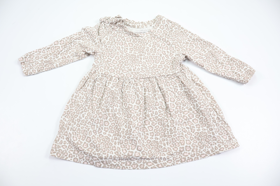 Leopardmønstret kjole fra Name It - Størrelse 68 - Beige