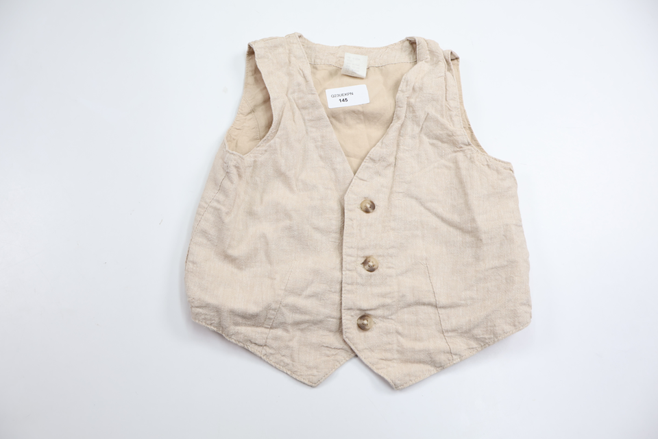 Kostymväst i linnemix från H&M - Storlek 80 - Beige