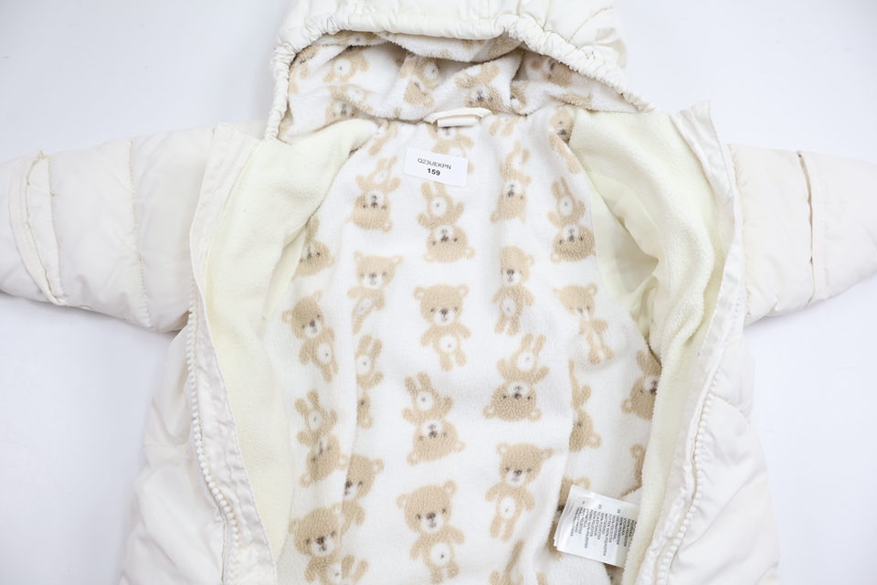 Fleecefodrad overall från H&M - Storlek 50/56 - Vit