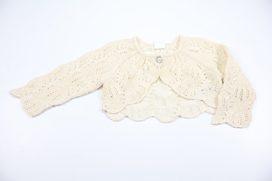 Strikket bolero fra H&M - Størrelse 68 - Råhvid