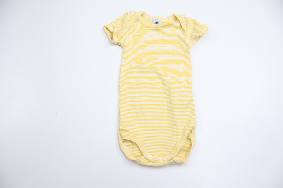 Randig body från Petit Bateau - Storlek 62/68 - Gul