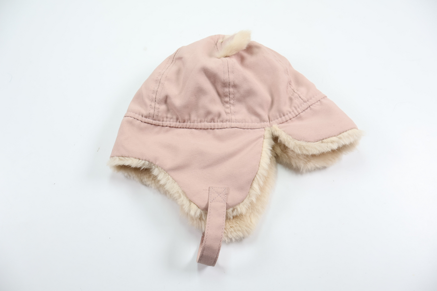 Fleeceforet vinterhue fra H&M - Størrelse 80 - Rosa