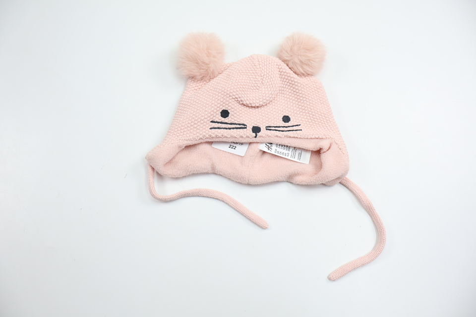 Fleecefodrad mössa från H&M - Storlek 62/68 - Rosa