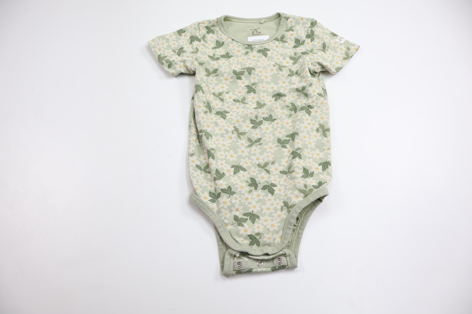 Blommig body från Lindex - Storlek 86 - Grön