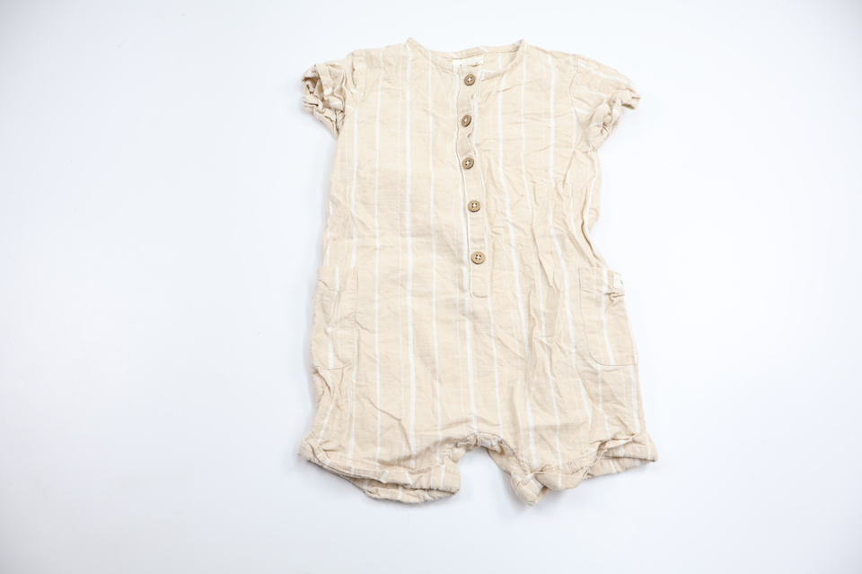 Randig jumpsuit från Newbie - Storlek 74 - Beige