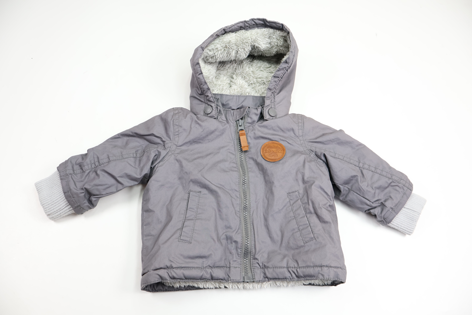 Fleeceforet jakke fra H&M - Størrelse 68 - Grå