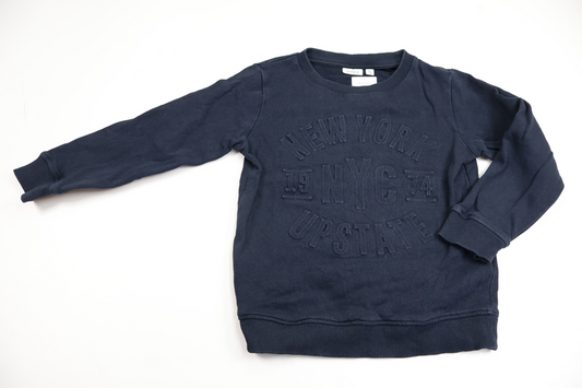 Sweatshirt fra Name It - Størrelse 116 - Marineblå