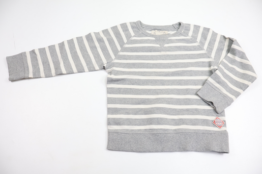 Stribet sweatshirt fra H&M - Størrelse 110/116 - Grå