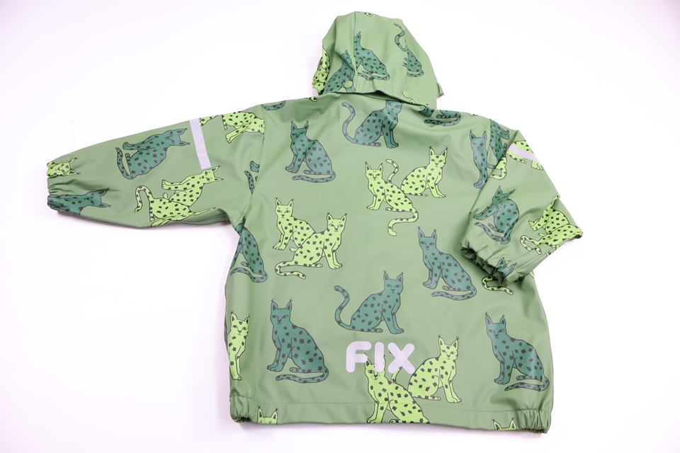 Regnjakke fra FIX by Lindex - Størrelse 110 - Grøn