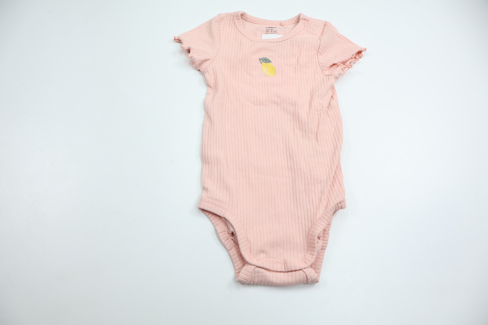 Ribbad body från Lindex - Storlek 80 - Rosa
