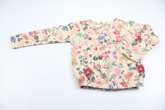 Blomstret trøje fra Zara - Størrelse 110 - Beige