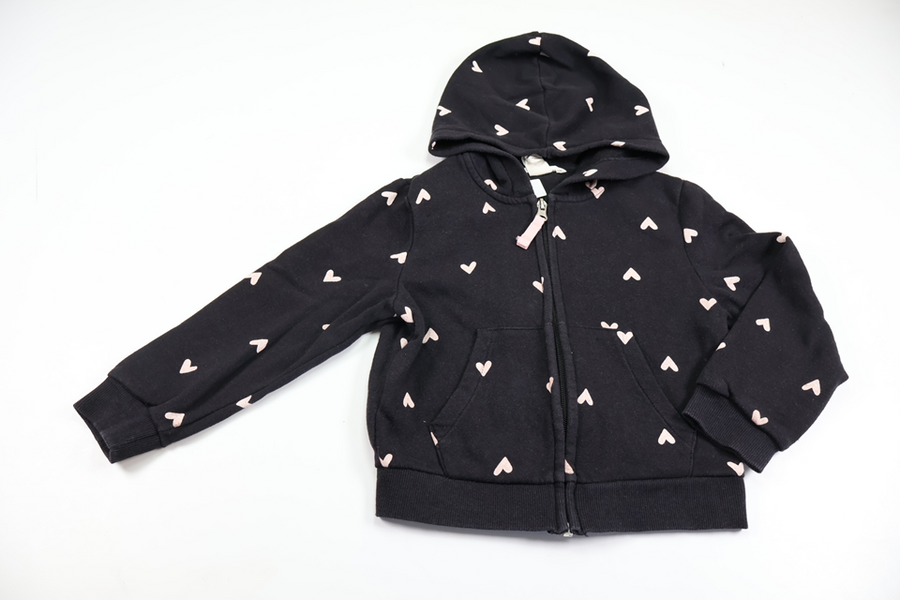 Hættejakke fra H&M - Størrelse 110/116 - Sort