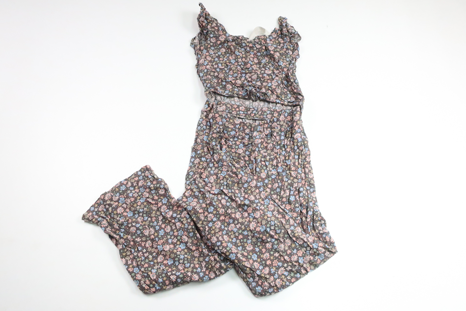 Blomsterjumpsuit fra H&M - Størrelse 128 - Multifarvet