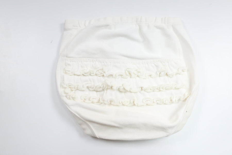 Bleerosa med flæse fra Polarn o. Pyret - Størrelse 62/68 - Hvid