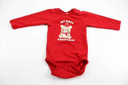 Body "My First Christmas" från Kappahl - Storlek 62 - Röd