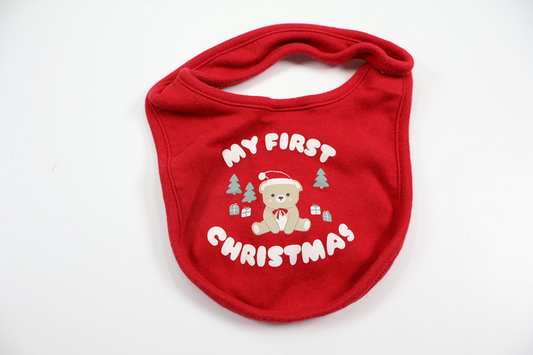 Hagesmæk "My First Christmas" fra Kappahl - Størrelse One size - Rød