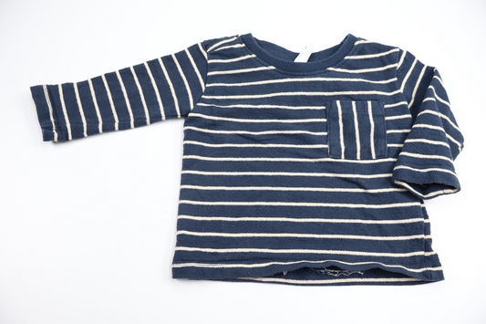 Stribet bluse fra Rikiki - Størrelse 68 - Marineblå
