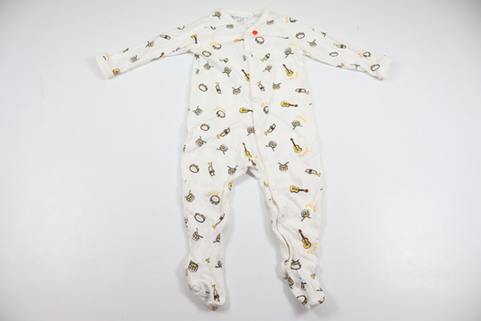 Pyjamas fra Fox & Bunny - Størrelse 80 - Hvid