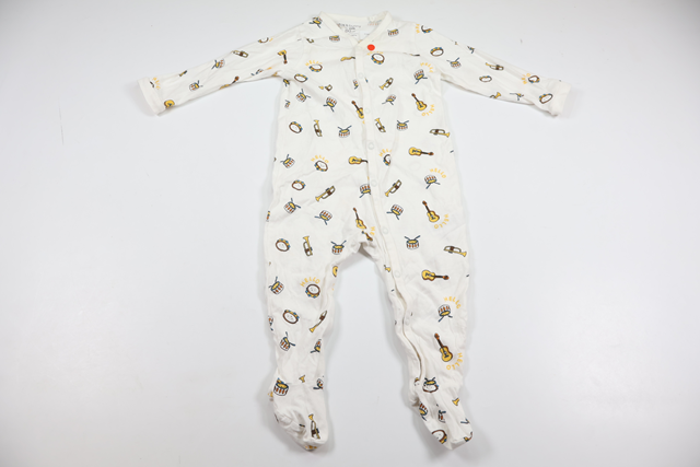 Pyjamas fra Fox & Bunny - Størrelse 80 - Hvid