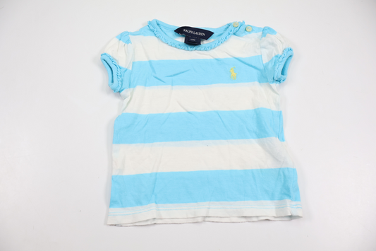 Stribet trøje fra Ralph Lauren - Størrelse 74 - Blå