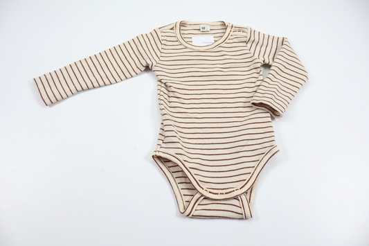 Ribbad body från Be Kids - Storlek 60 - Benvit