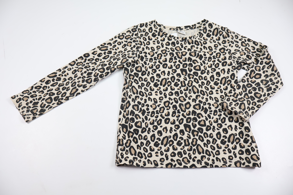 Leopardmønstret trøje fra Lindex - Størrelse 122 - Beige